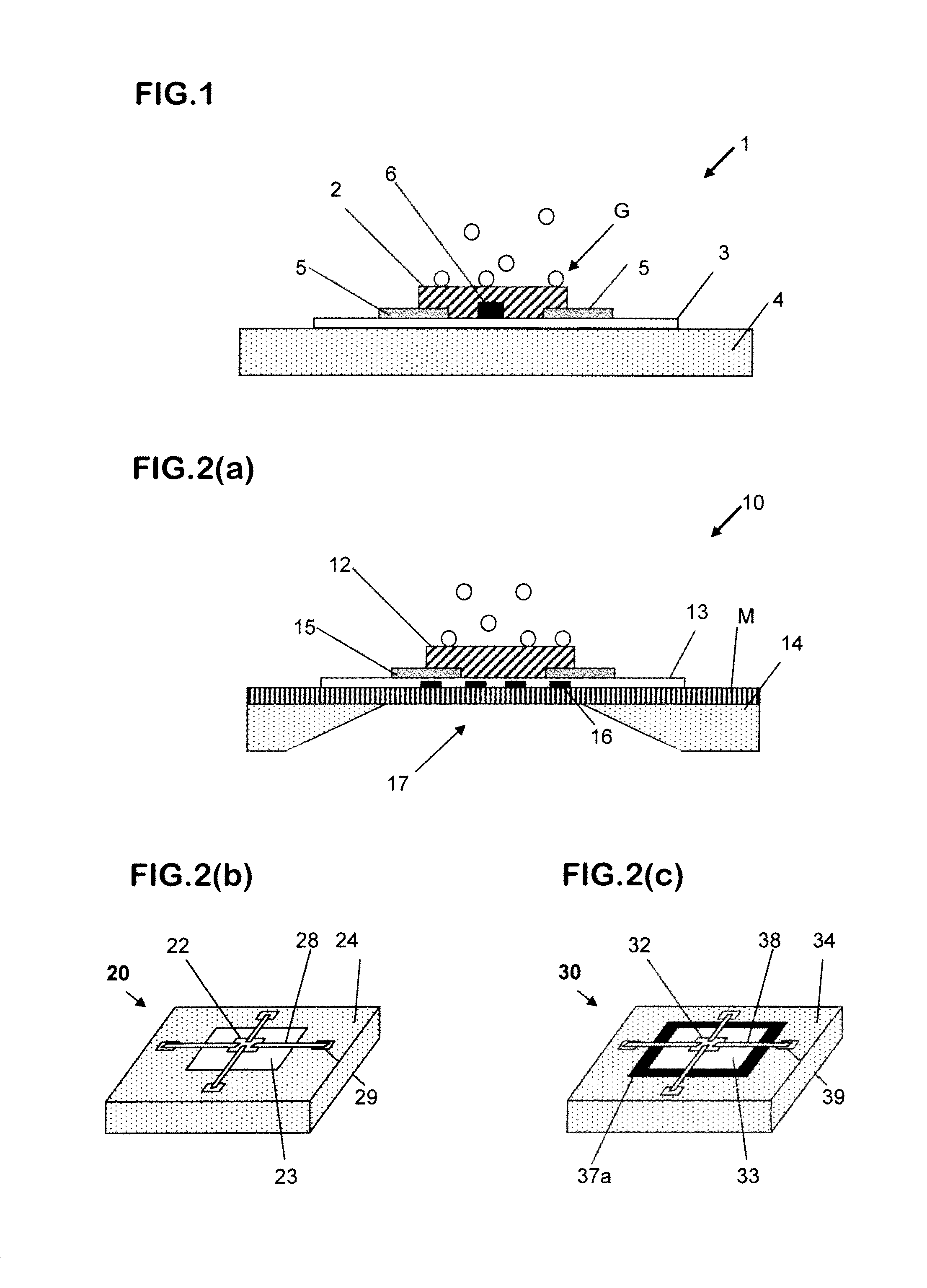 Chemoresistor Type Gas Sensor having a Multi-Storey Architecture