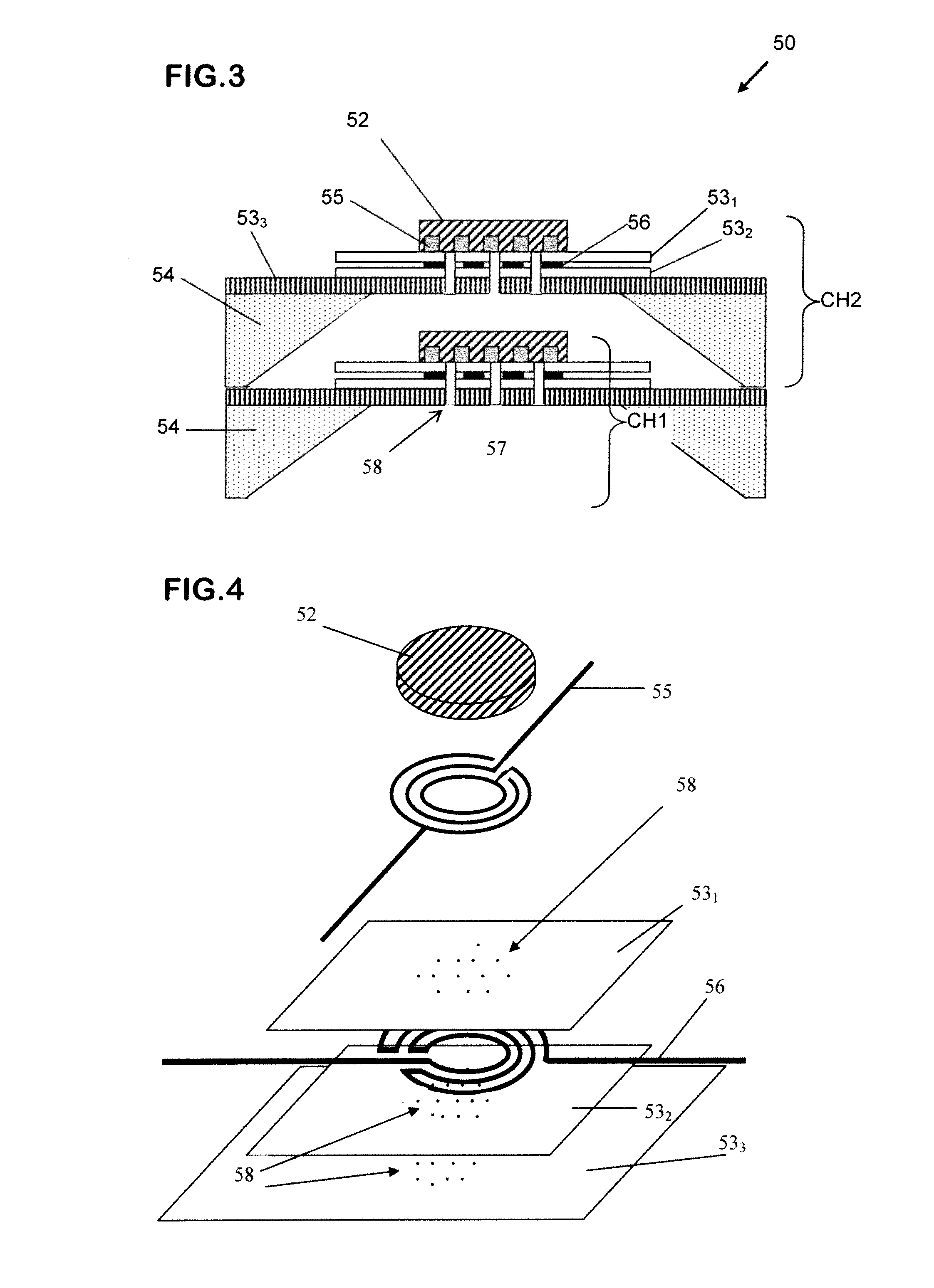 Chemoresistor Type Gas Sensor having a Multi-Storey Architecture