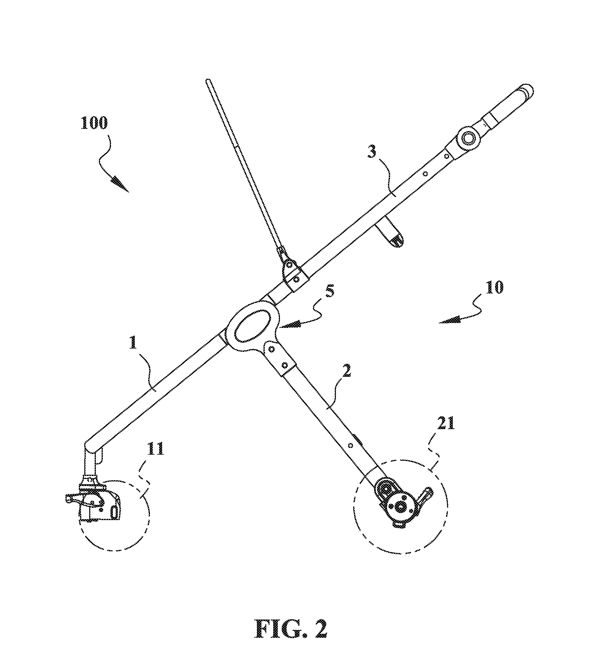 Pivot joint for a stroller frame