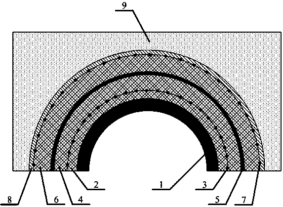 A plug structure installed between formwork trolley and surrounding rock and its installation method