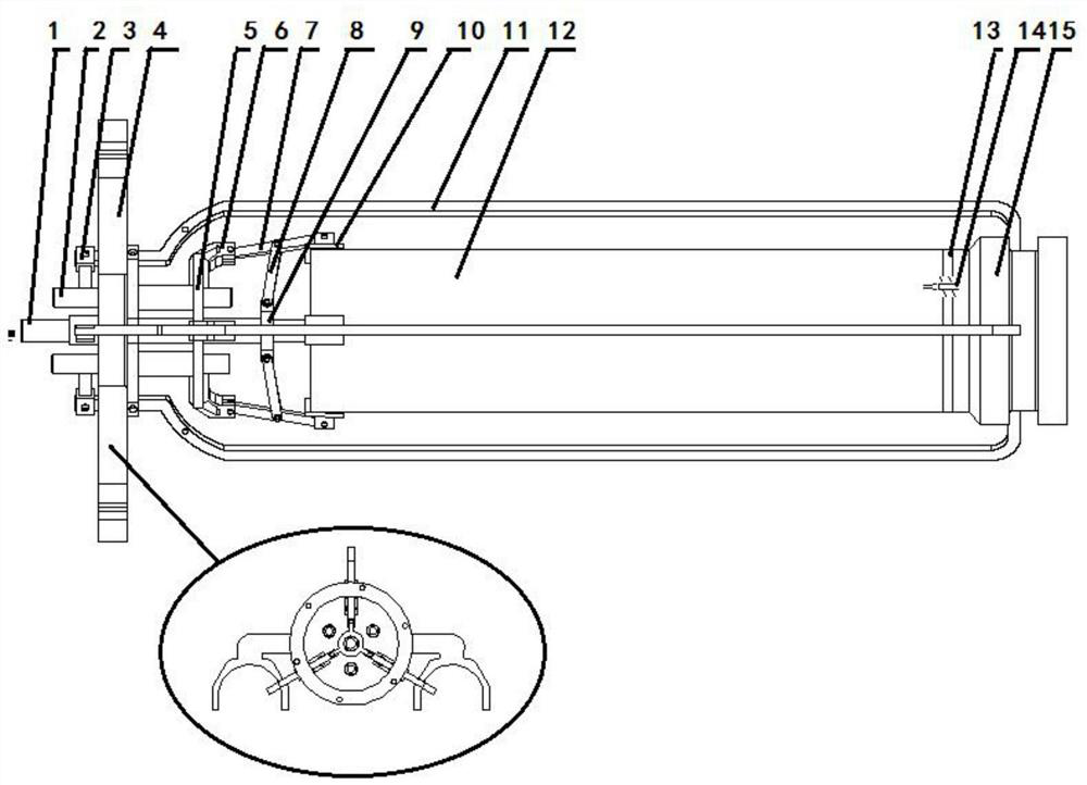 A thermal power spinning machine unloading mechanism