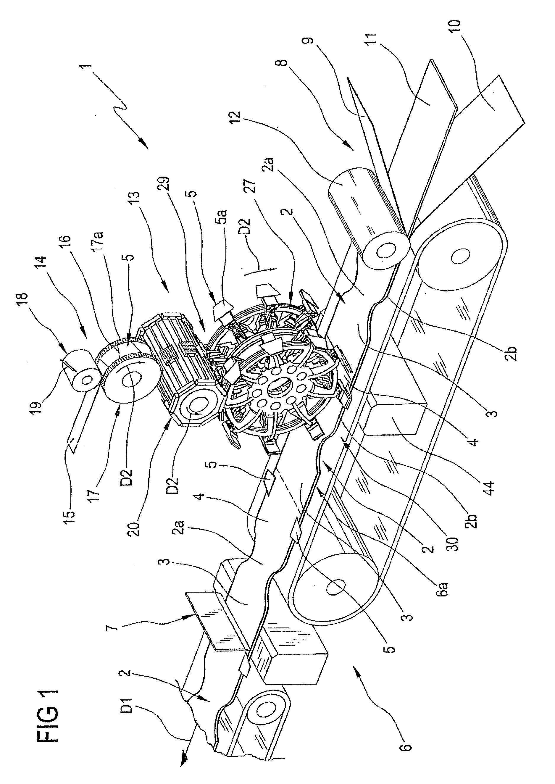 Machine and a method for manufacturing absorbent articles