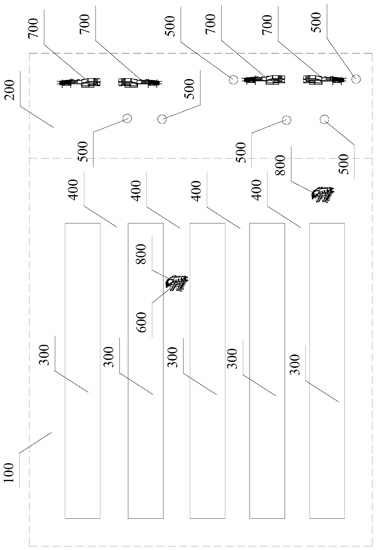 Logistics storage center and intelligent transfer station thereof