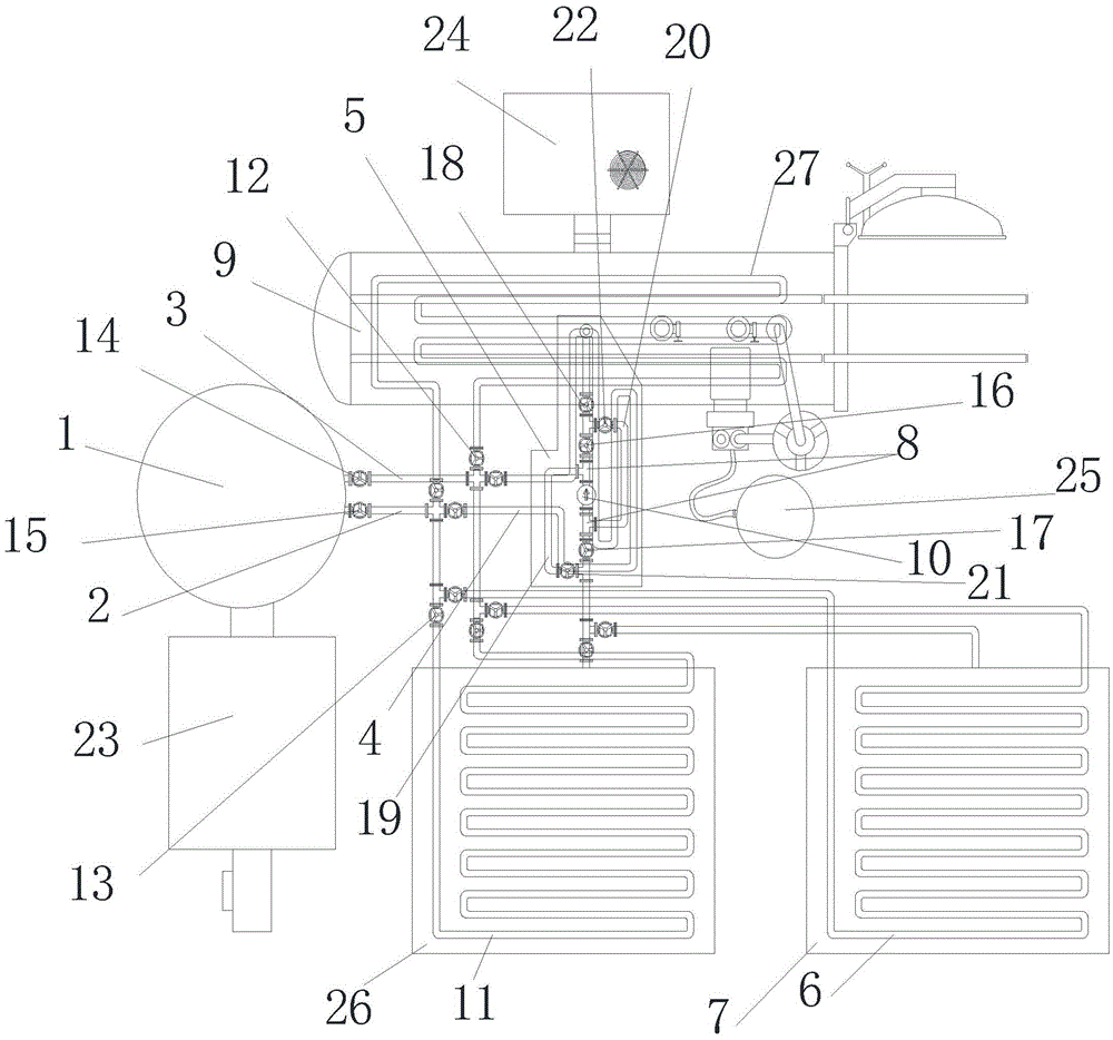 Multi-functional integral drier and implementation method thereof