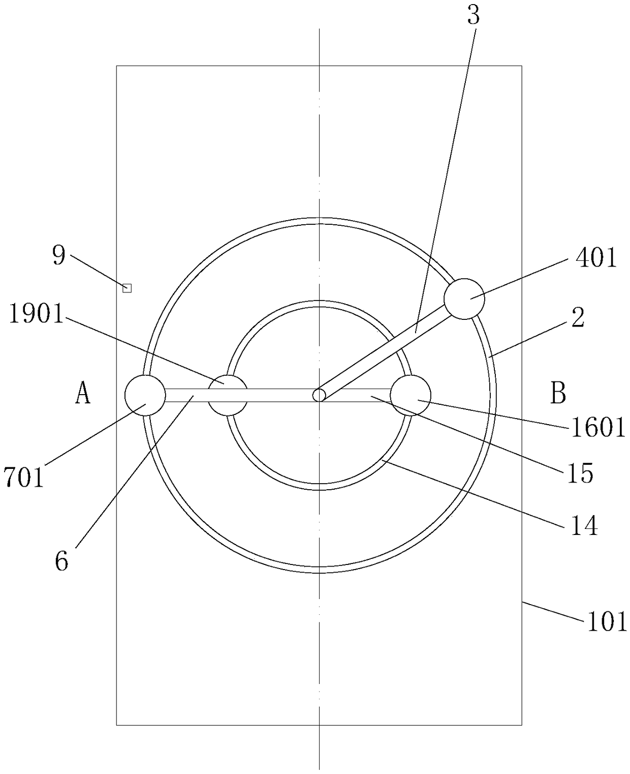 Gravity center balancing device of vertical circulating stereo parking garage