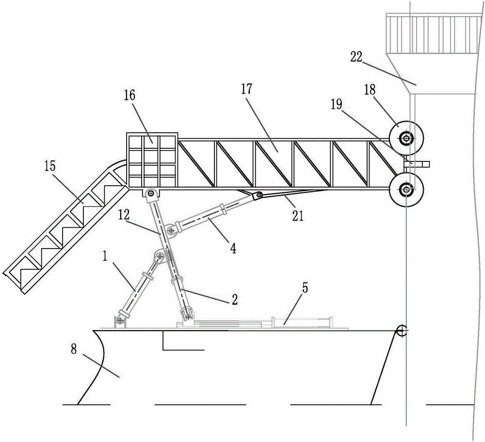 Wave compensating device for ascending operation of high-rise pile cap