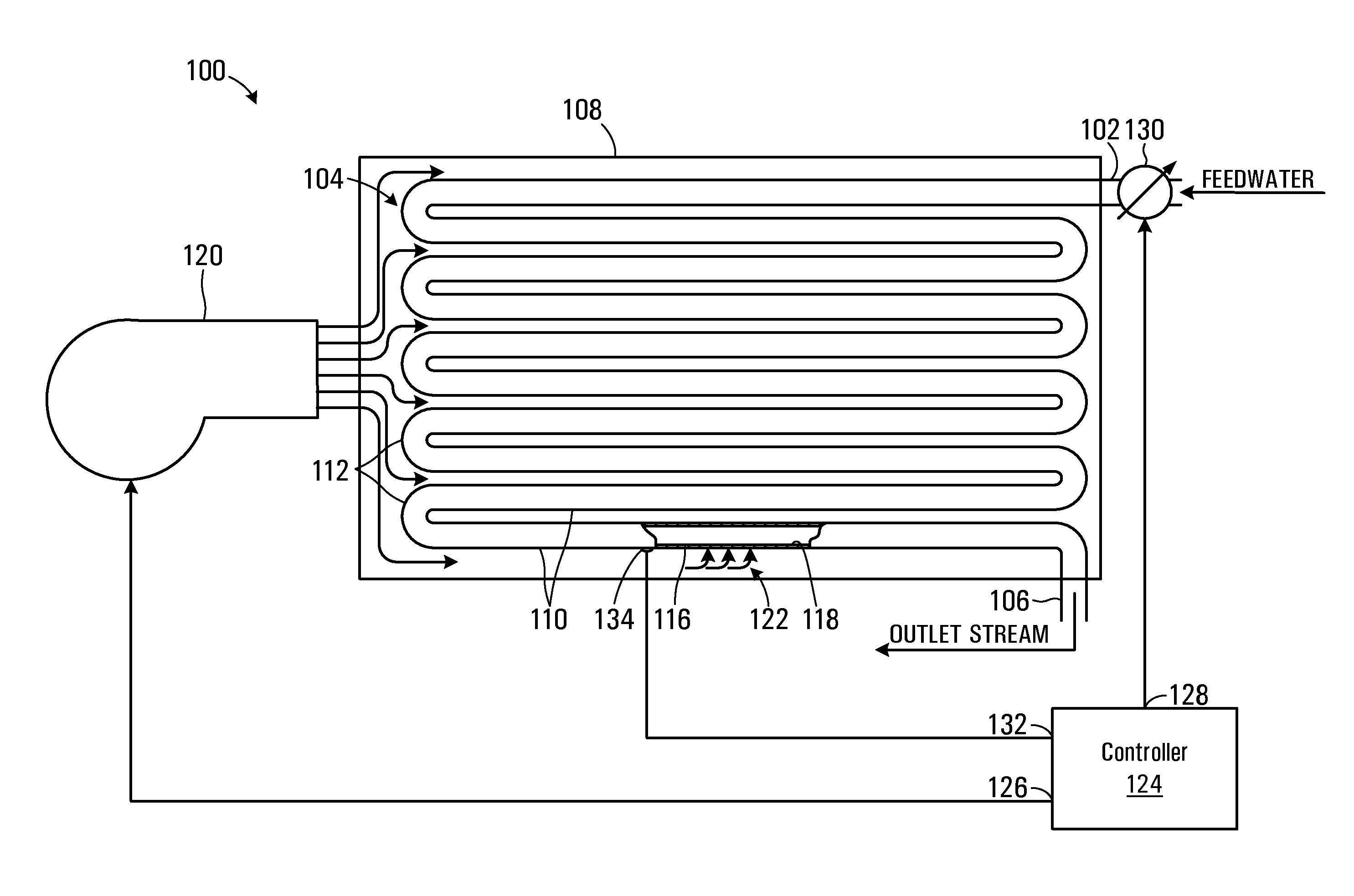 Steam generator and method for generating steam