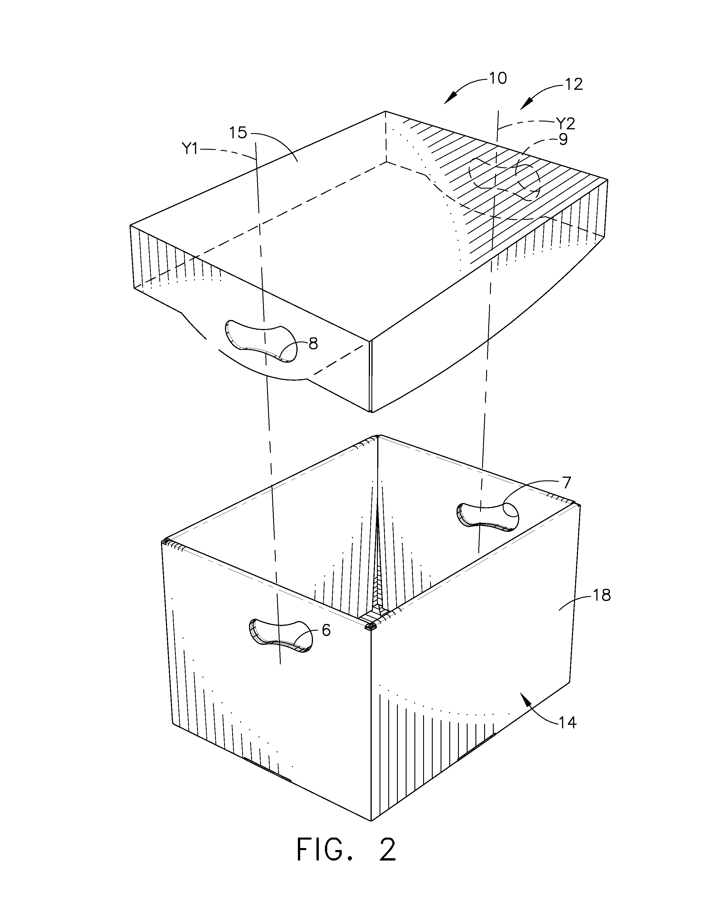 Container with grips