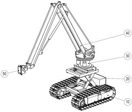 Movable drill floor pipe arranging robot for petroleum well drill