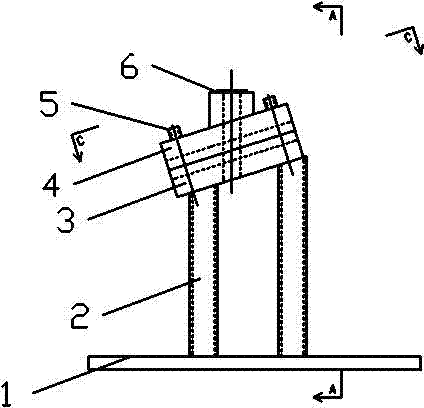 Fixture and method for opening oblique holes in steel pipes