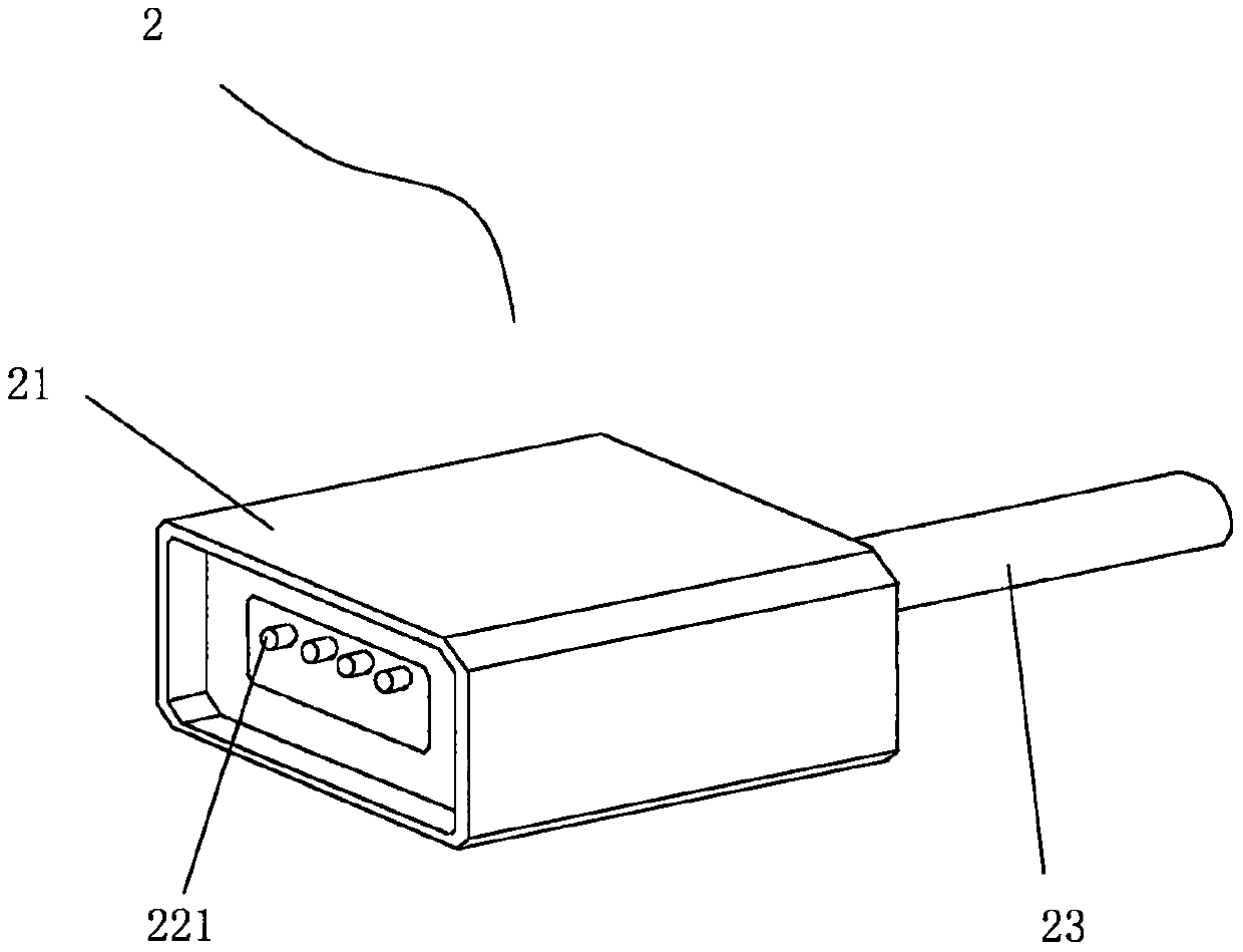 Magnetic suction USB plug and magnetic suction USB connector