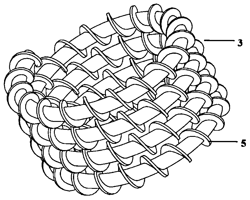 A double helical fin heat exchanger with dense top and sparse bottom