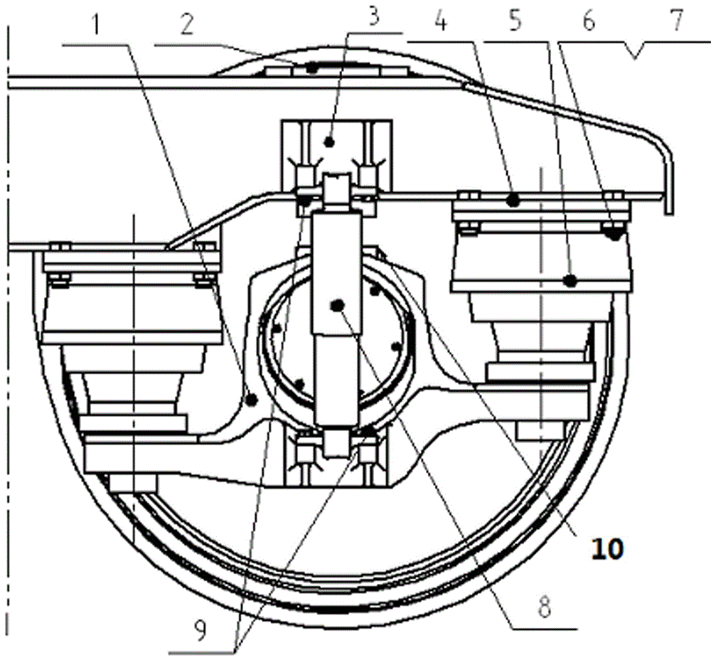 Railway machinery bogie axle box suspension, corresponding axle boxes, bogies and railway machinery