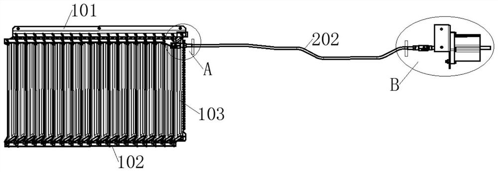 A multifunctional harvesting mechanical vibrating screen electric adjustment device