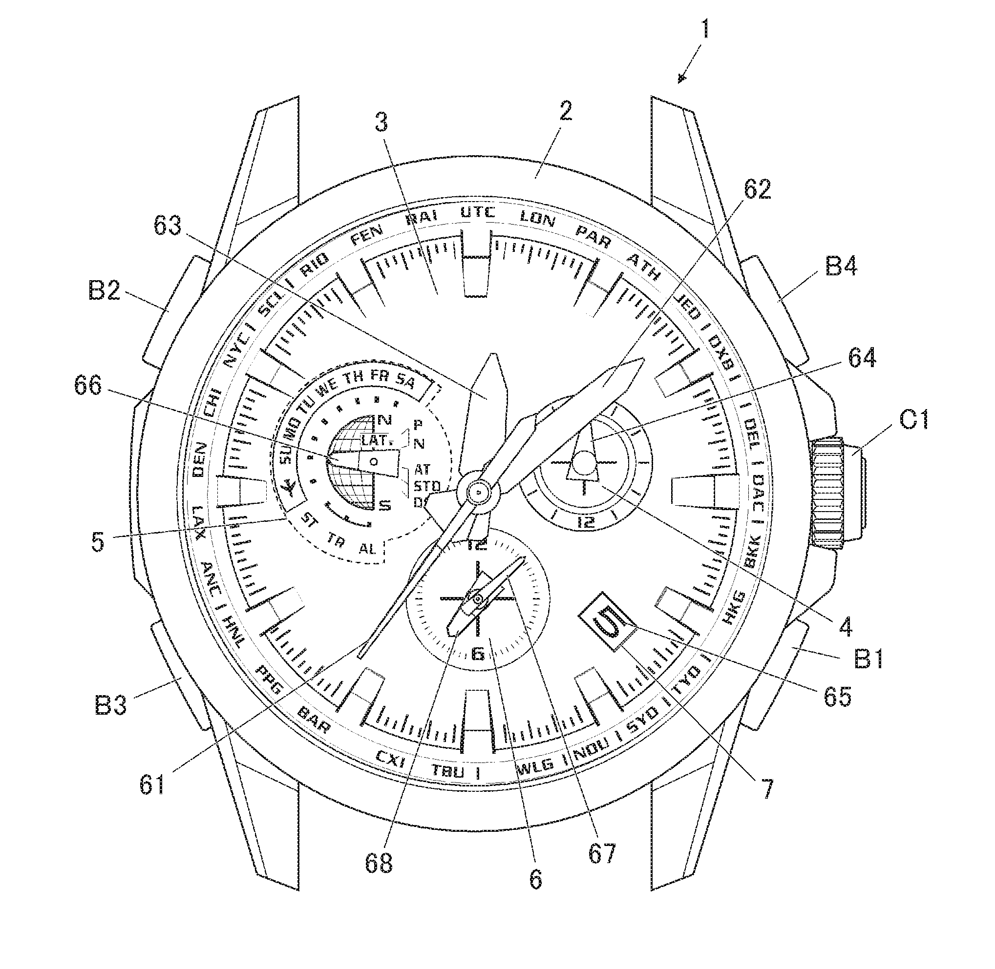 Analog electronic timepiece