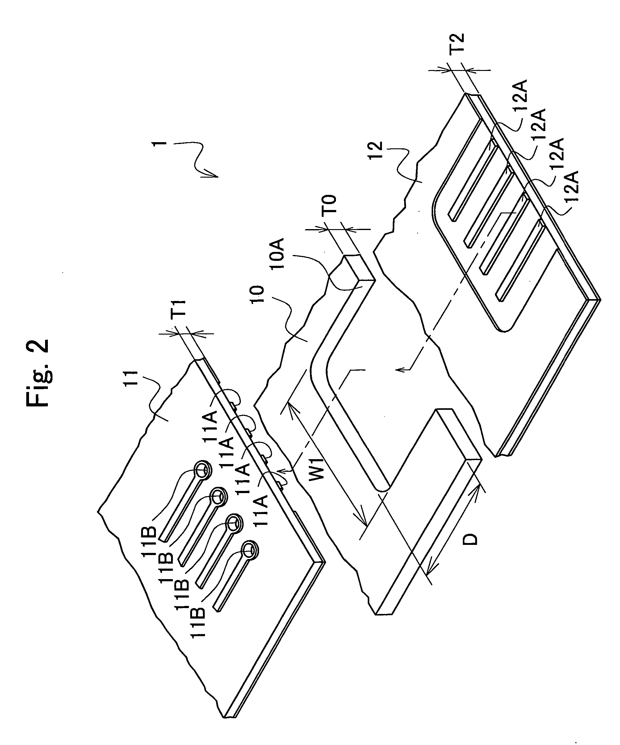 Connection structure of printed wiring board