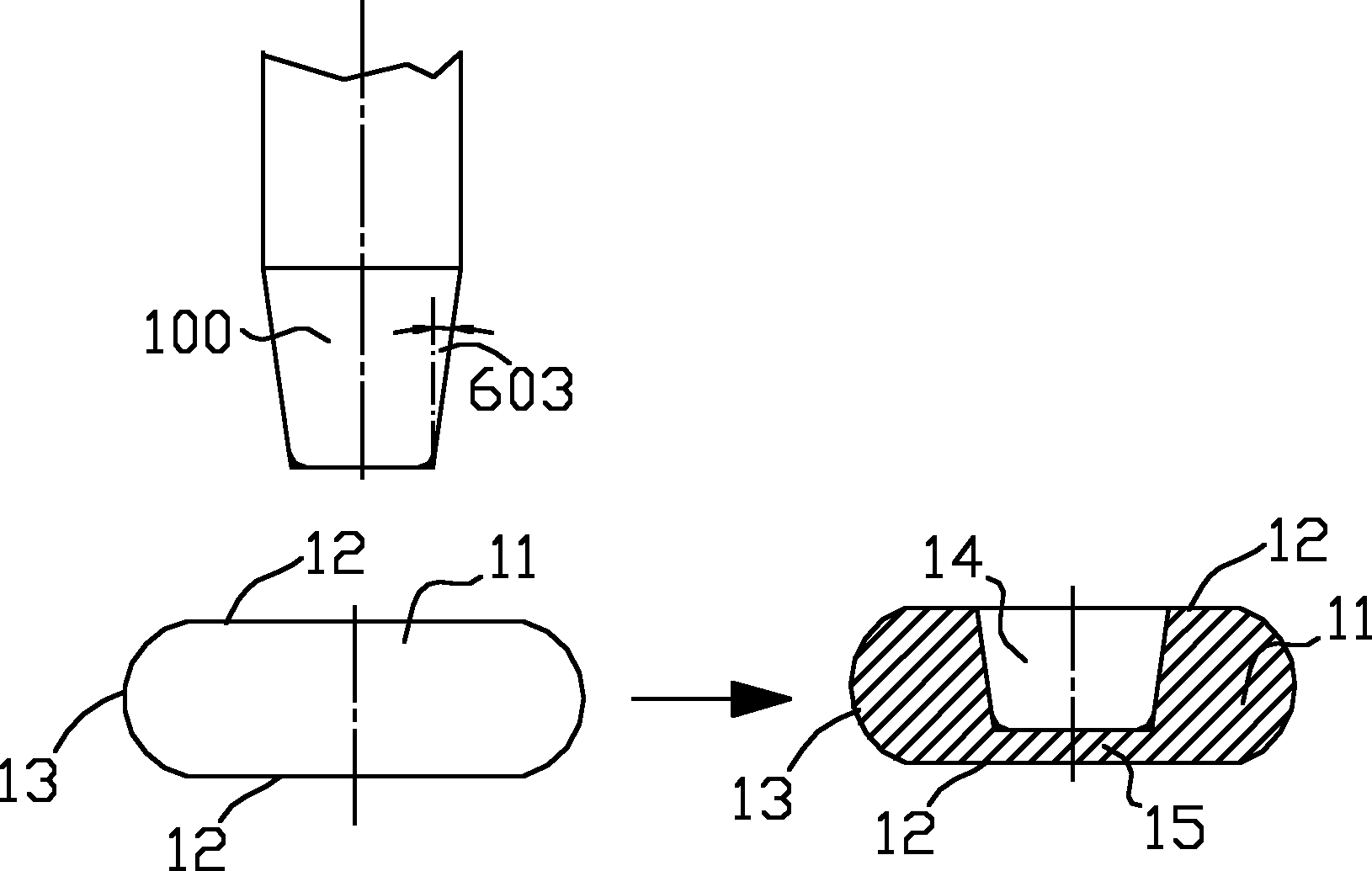 Method for manufacturing intermediate formed body of driven gear of rear axle of small and medium-sized automobile