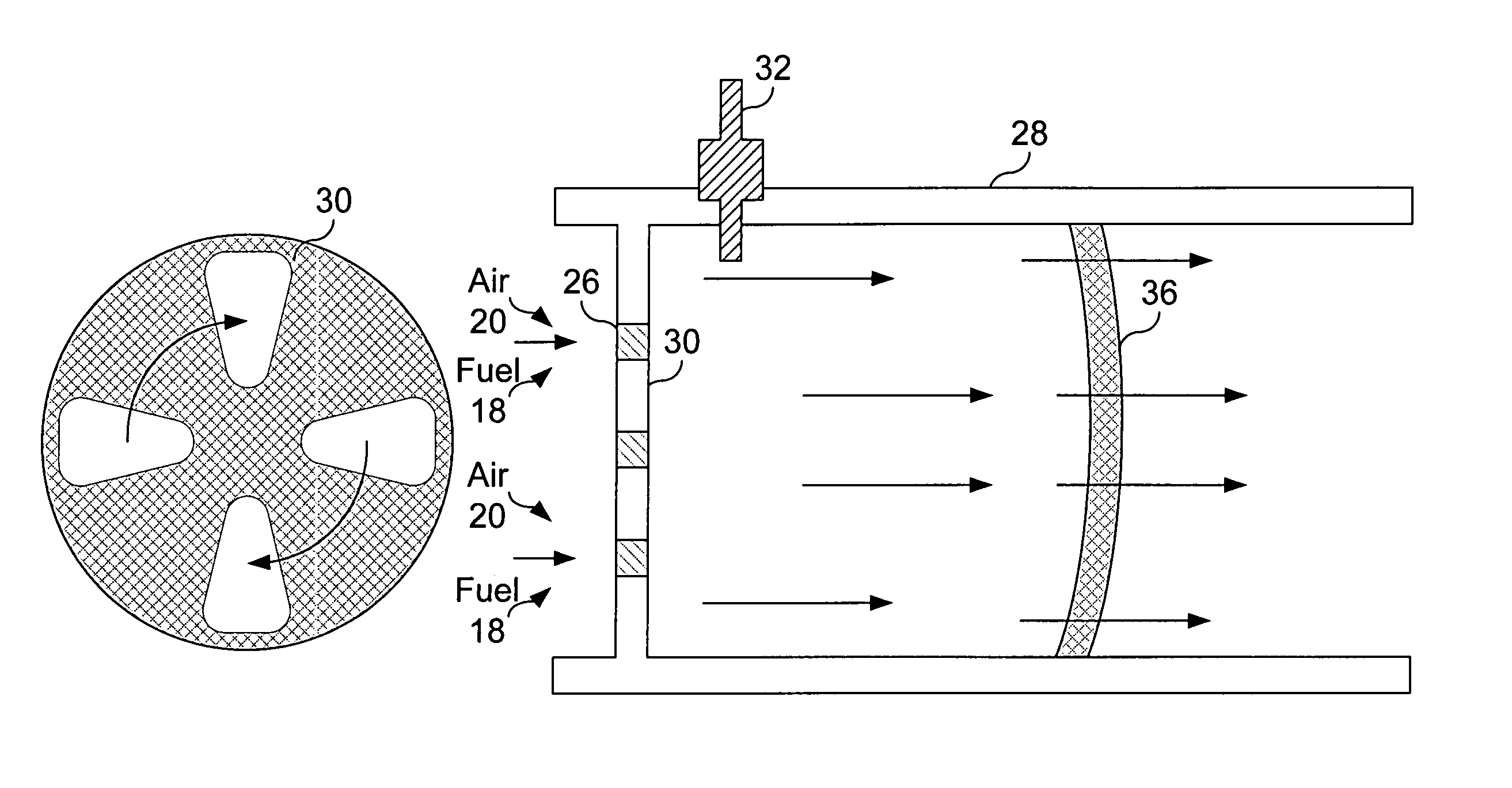 Mixing-enhancement inserts for pulse detonation chambers