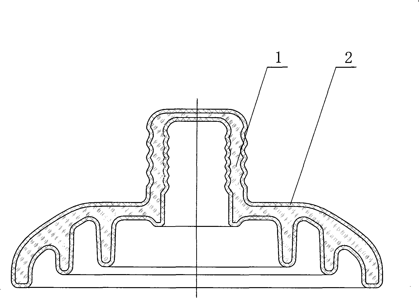 Laminated toughened glass insulator and preparation method thereof