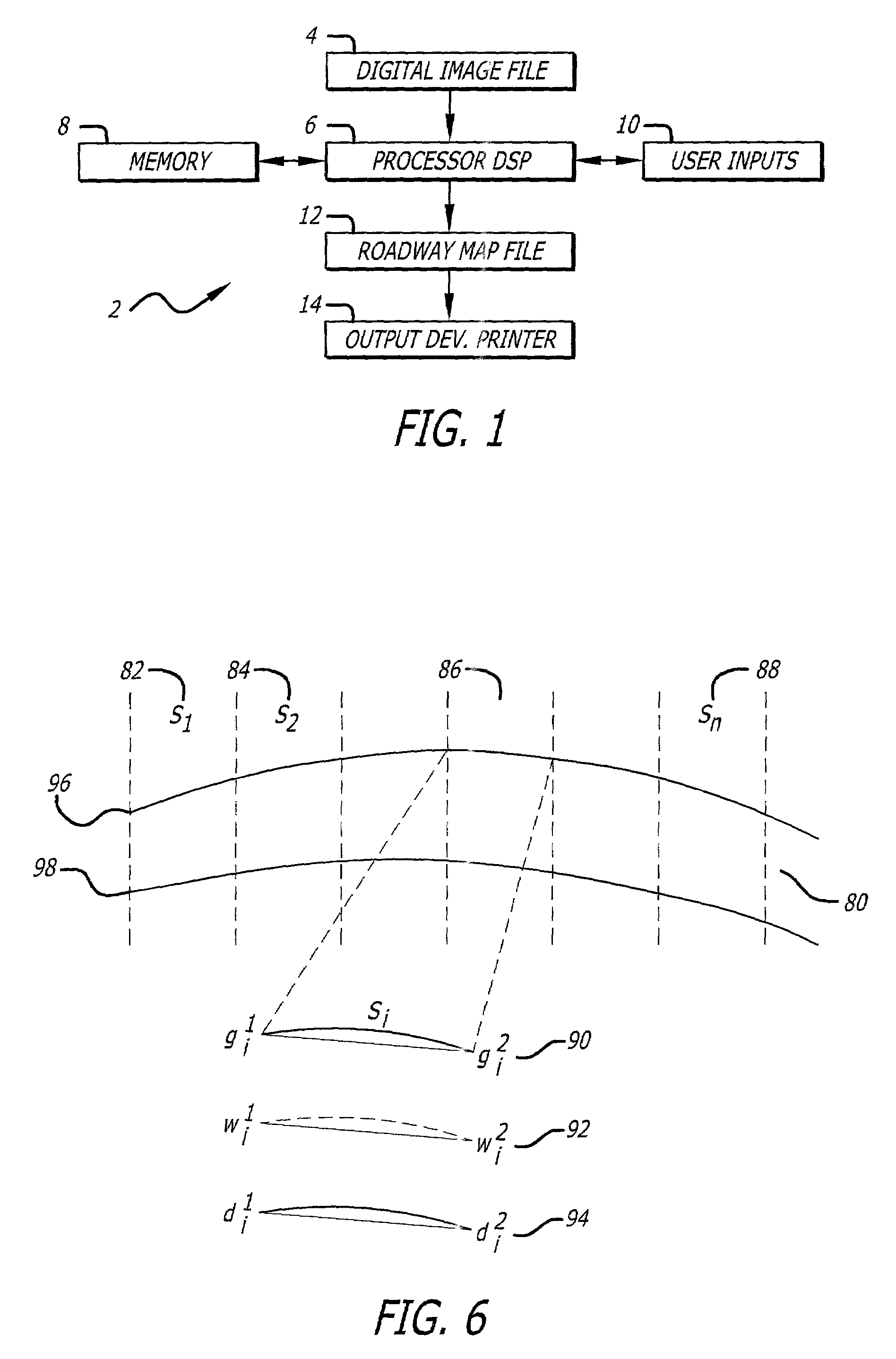 Digital image edge detection and road network tracking method and system