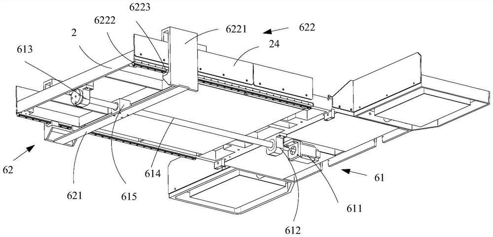 Sheet metal punch forming automatic production line with adjustable clamping distance