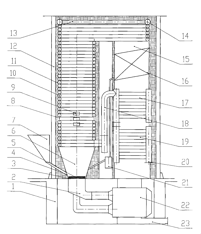 High-efficiency energy-saving emission-reduction circulating fluid bed organic heat carrier boiler