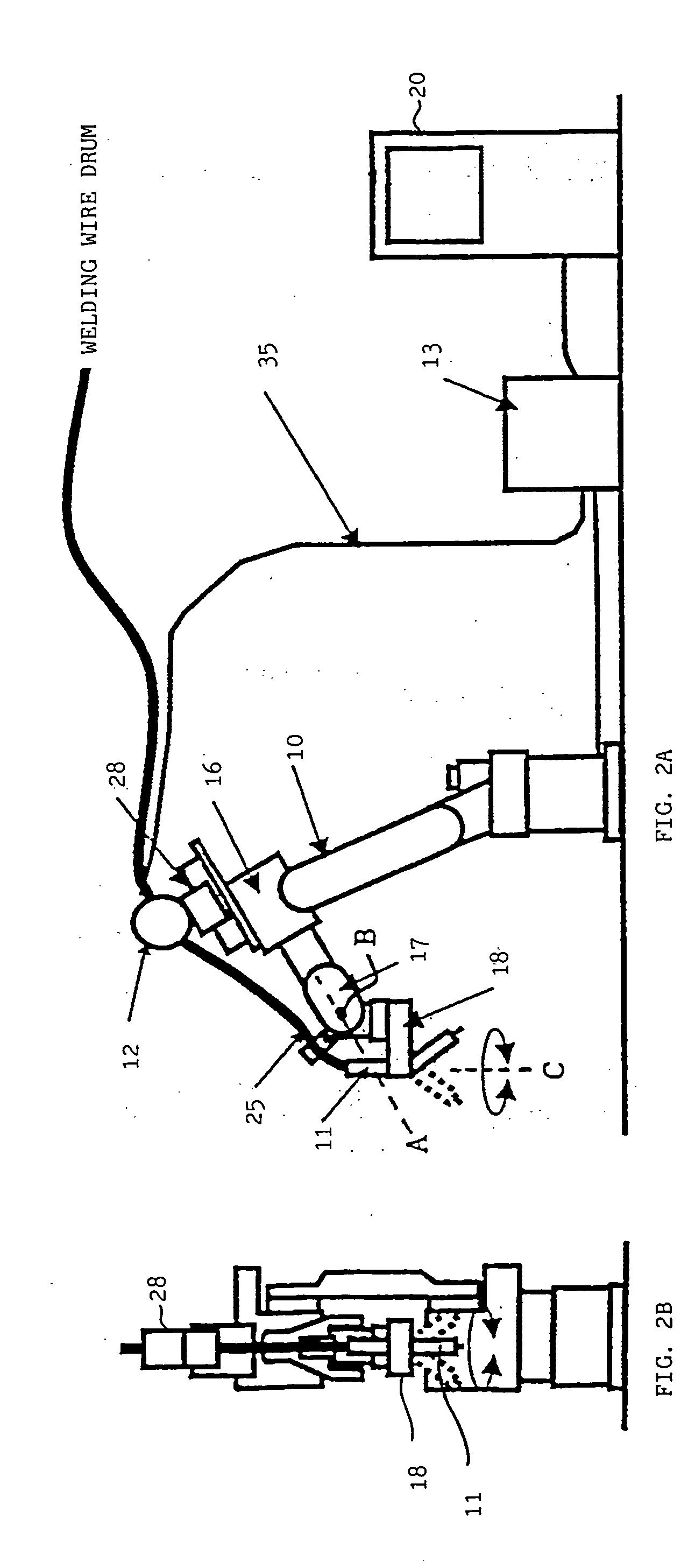 Torch cale accommodating structure of arc welding robot