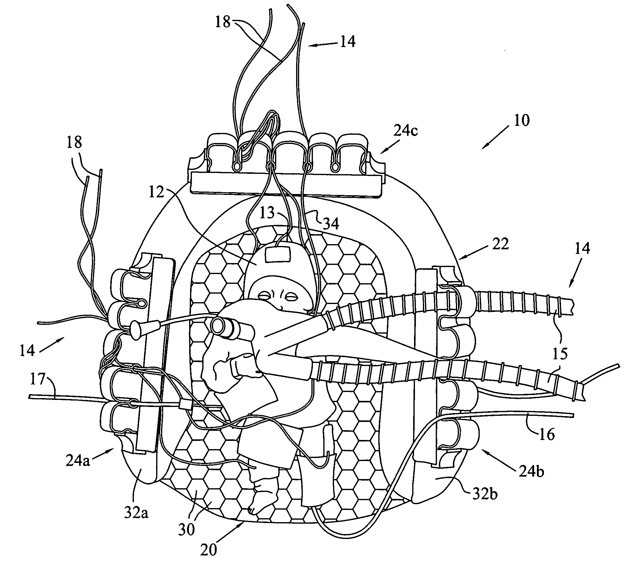 Transferring and holding device for high-risk neonatal intensive care unit (NICU) patients