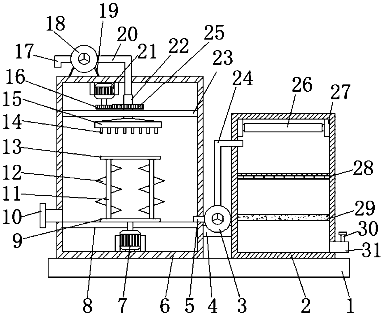 Disinfection device for water treatment equipment