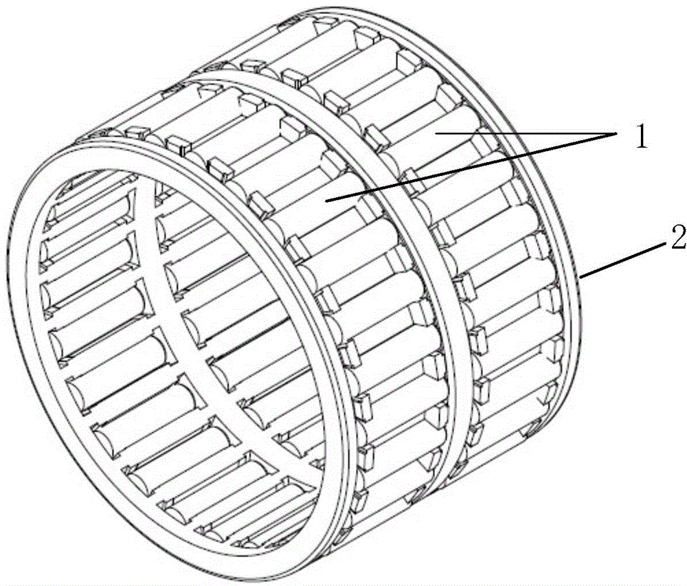 Trapezoid self-locking pin bearing retainer and blanking die