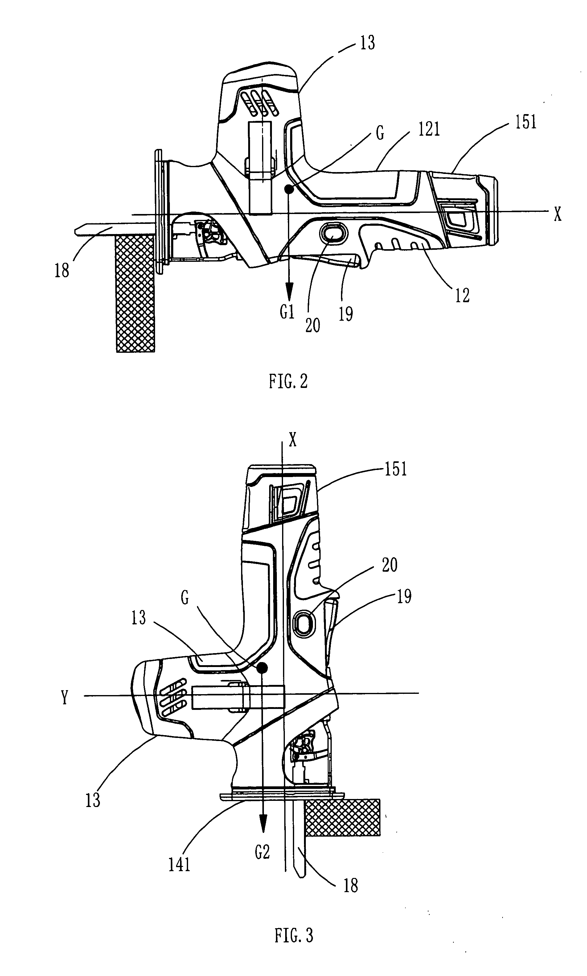 Handheld reciprocating saw and the operating method thereof