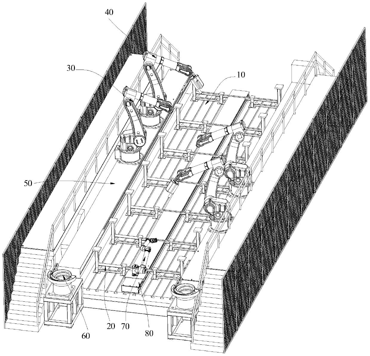 Full-automatic riveting production line