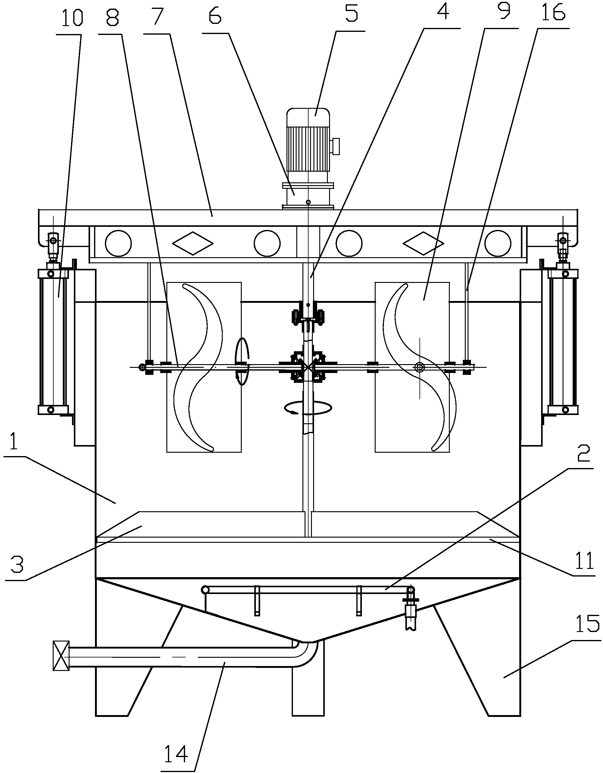 Double-flowing-direction silk wadding washing machine