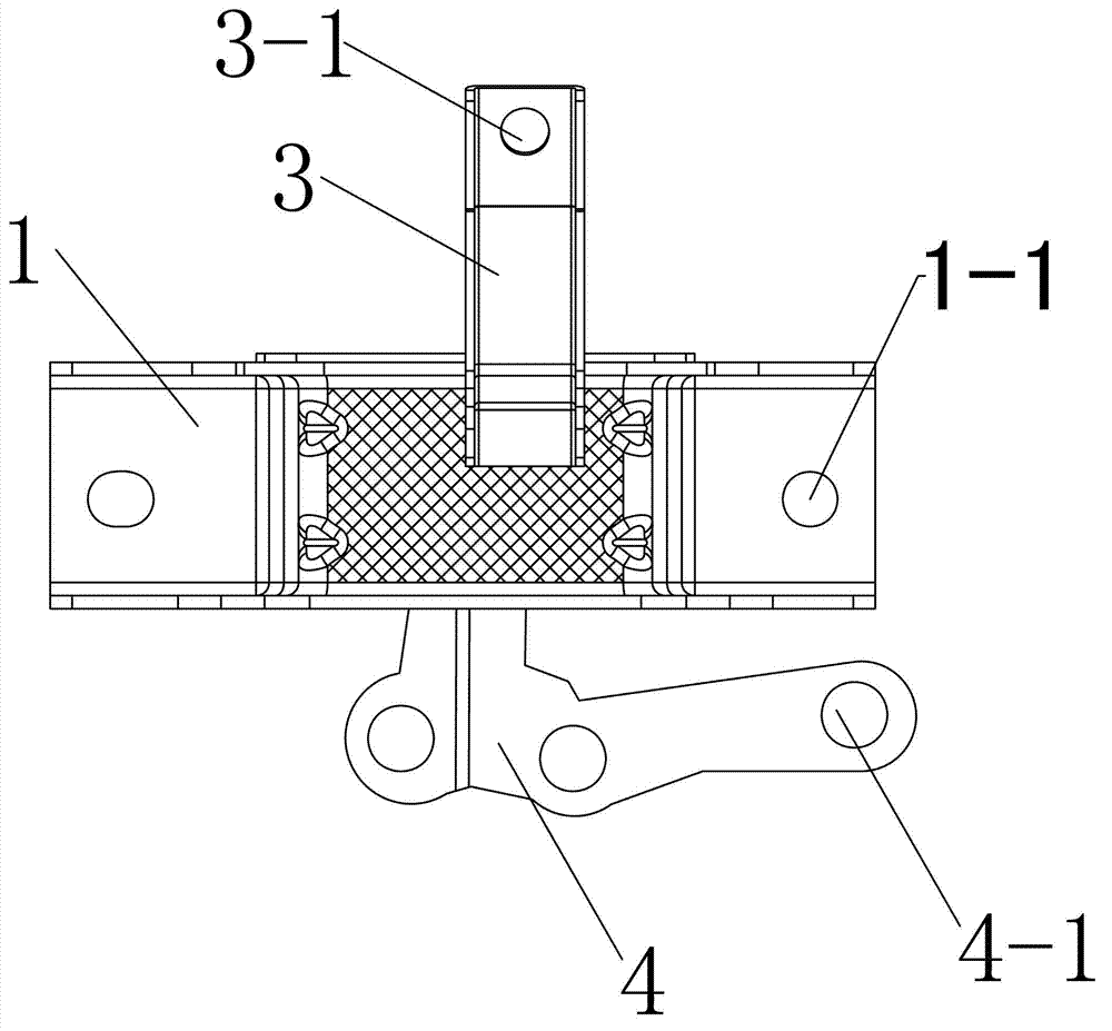 Shock-absorbing device for engine support