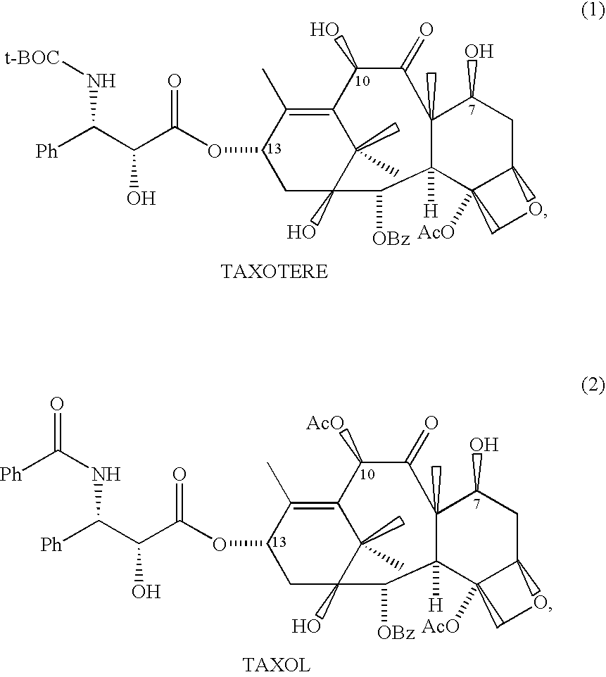 Semi-synthetic conversion of paclitaxel to docetaxel