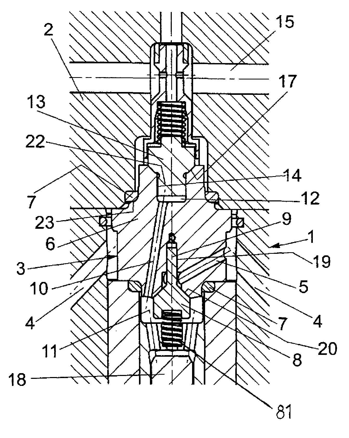 High-pressure valve assembly