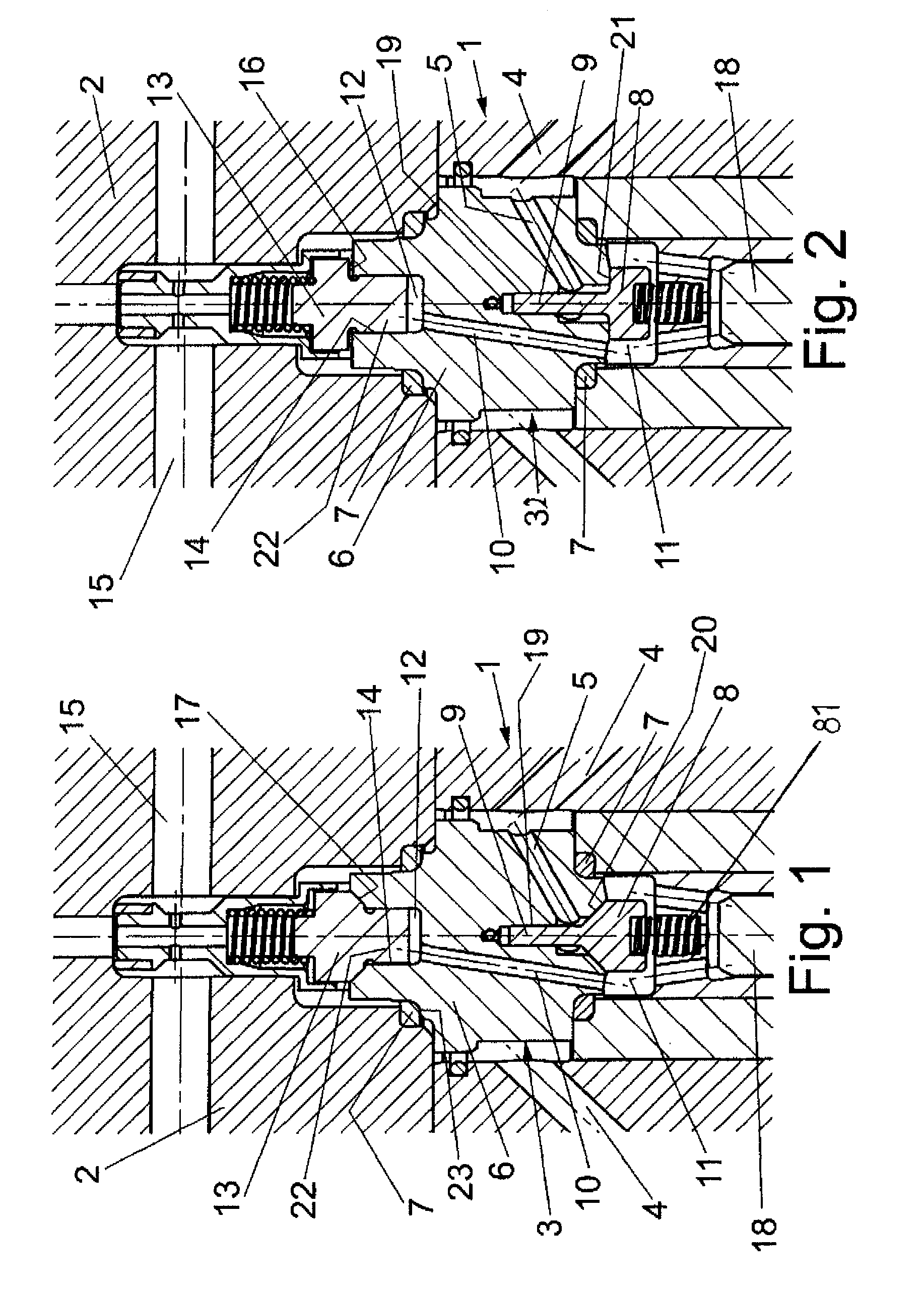 High-pressure valve assembly