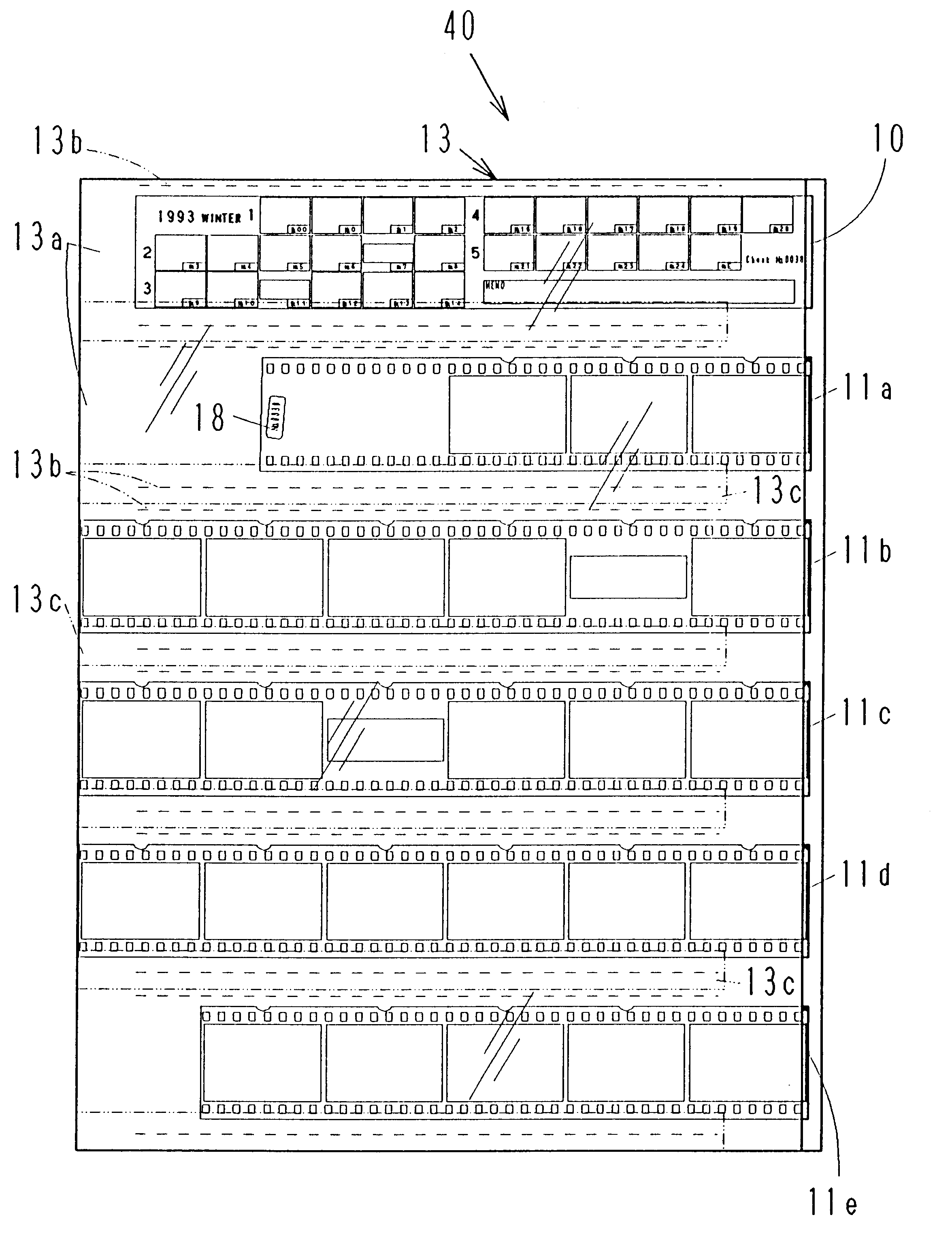 Index photograph, exposed film package, and film package producing system