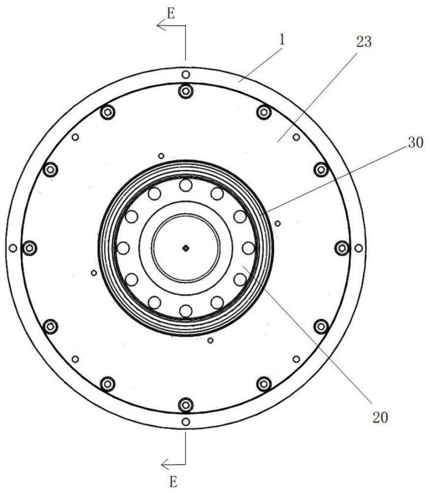 Hollow hydraulic braking third harmonic speed reduction all-in-one machine