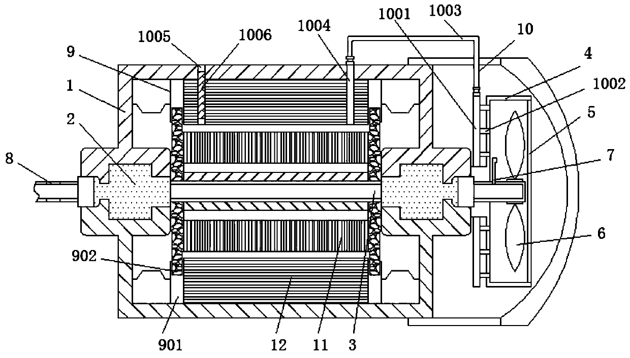 Cooling structure for permanent magnet motor