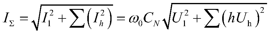 Test system and method for influences of harmonic waves on temperature rise and loss of parallel capacitors