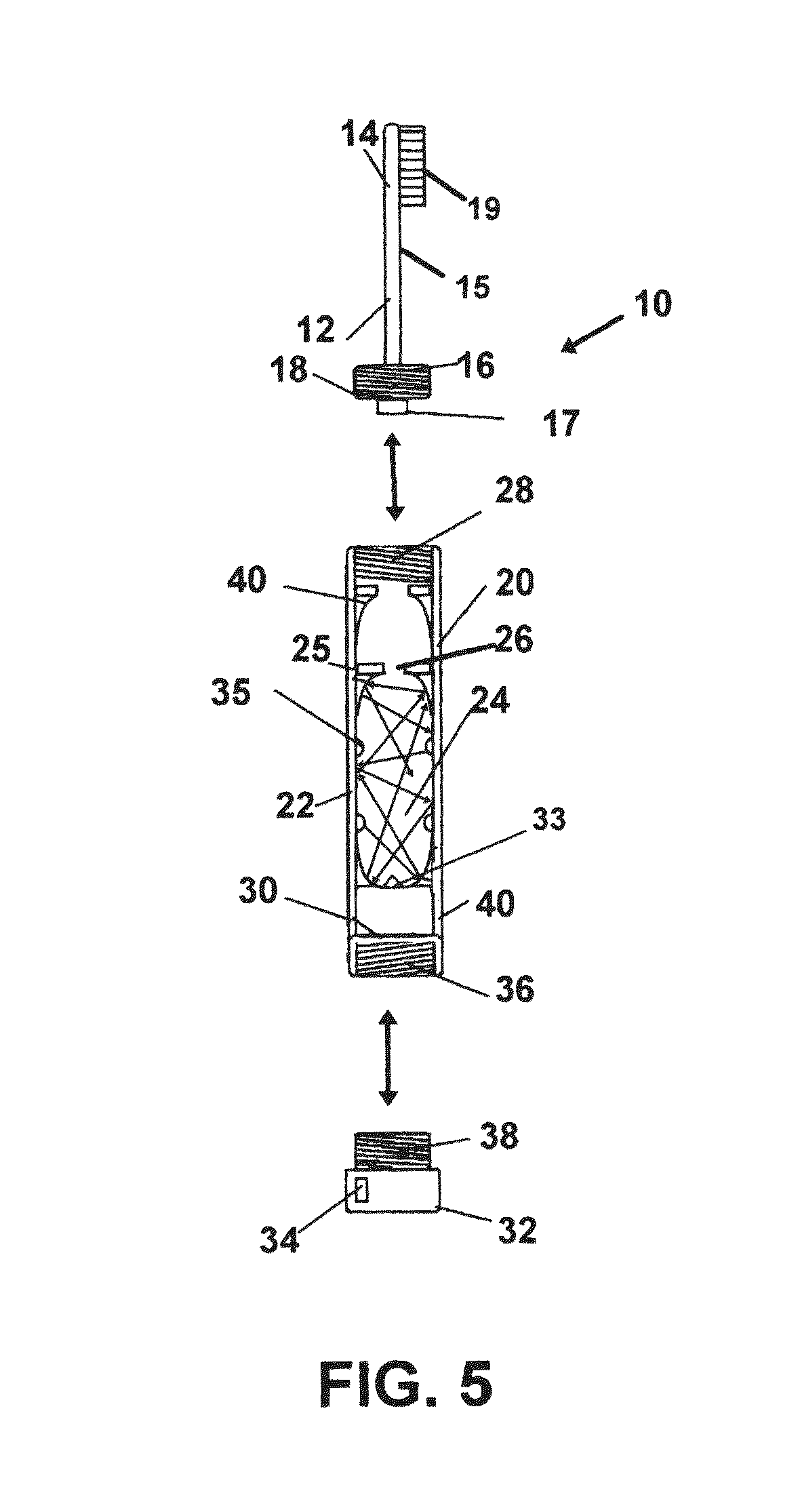 Dental device having an integrated sanitation chamber