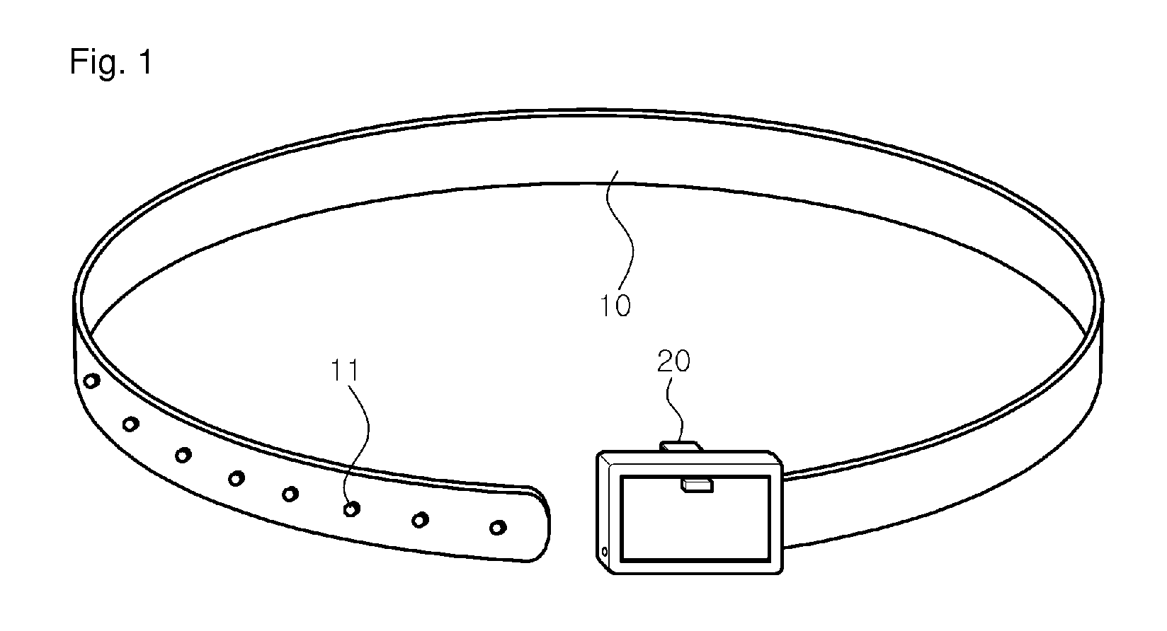 Waist belt for automatically measuring waist circumference