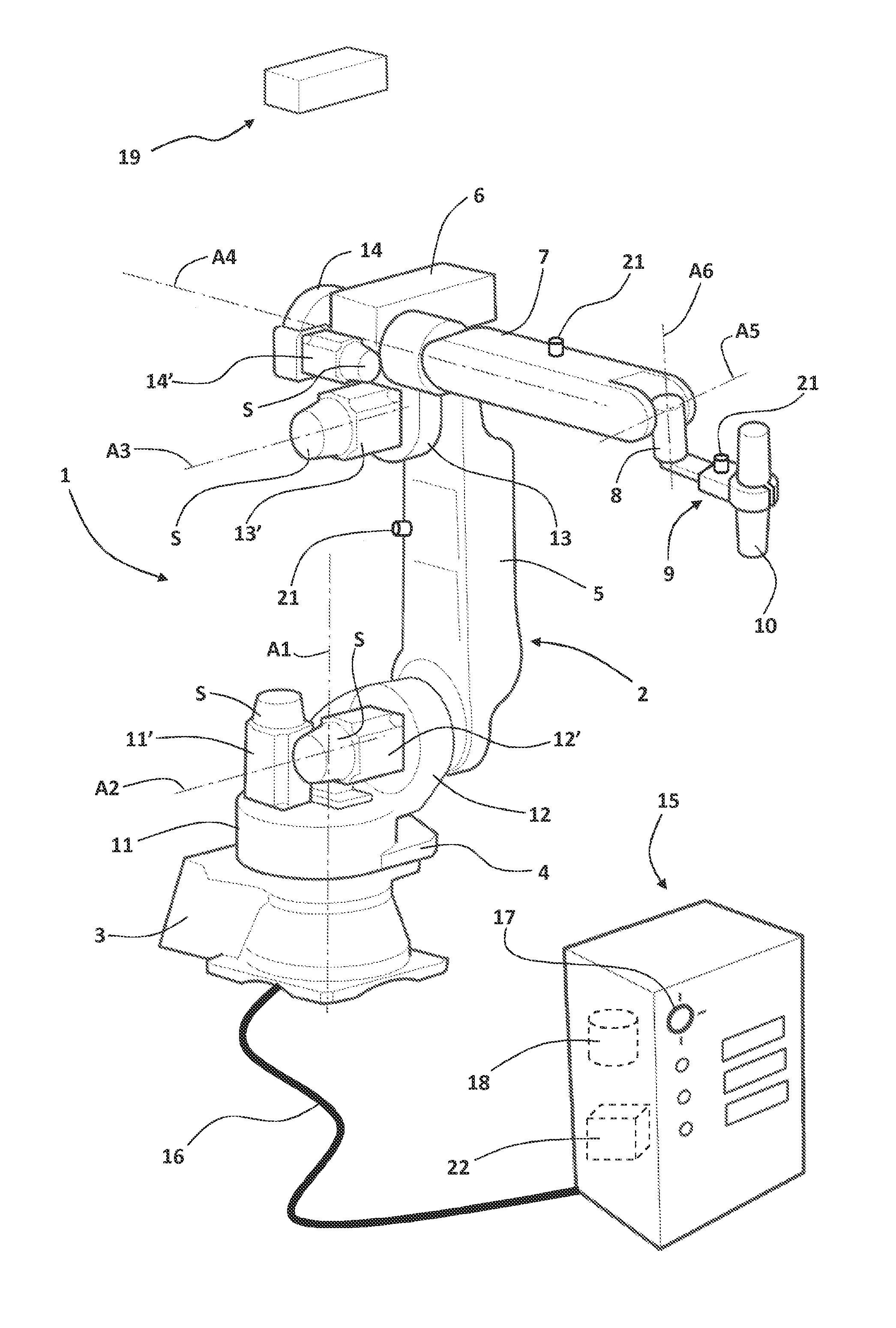 Industrial robot and a method for controlling an industrial robot