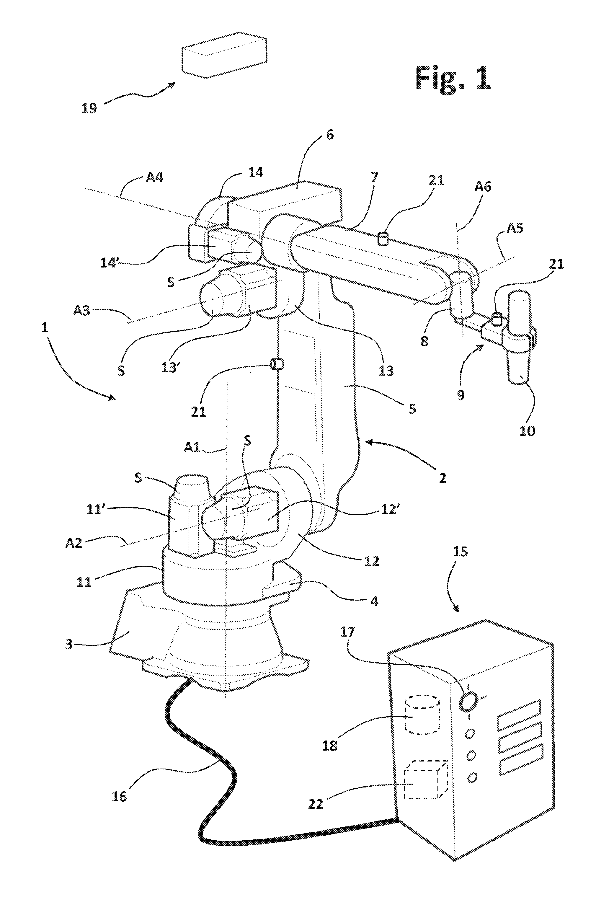 Industrial robot and a method for controlling an industrial robot