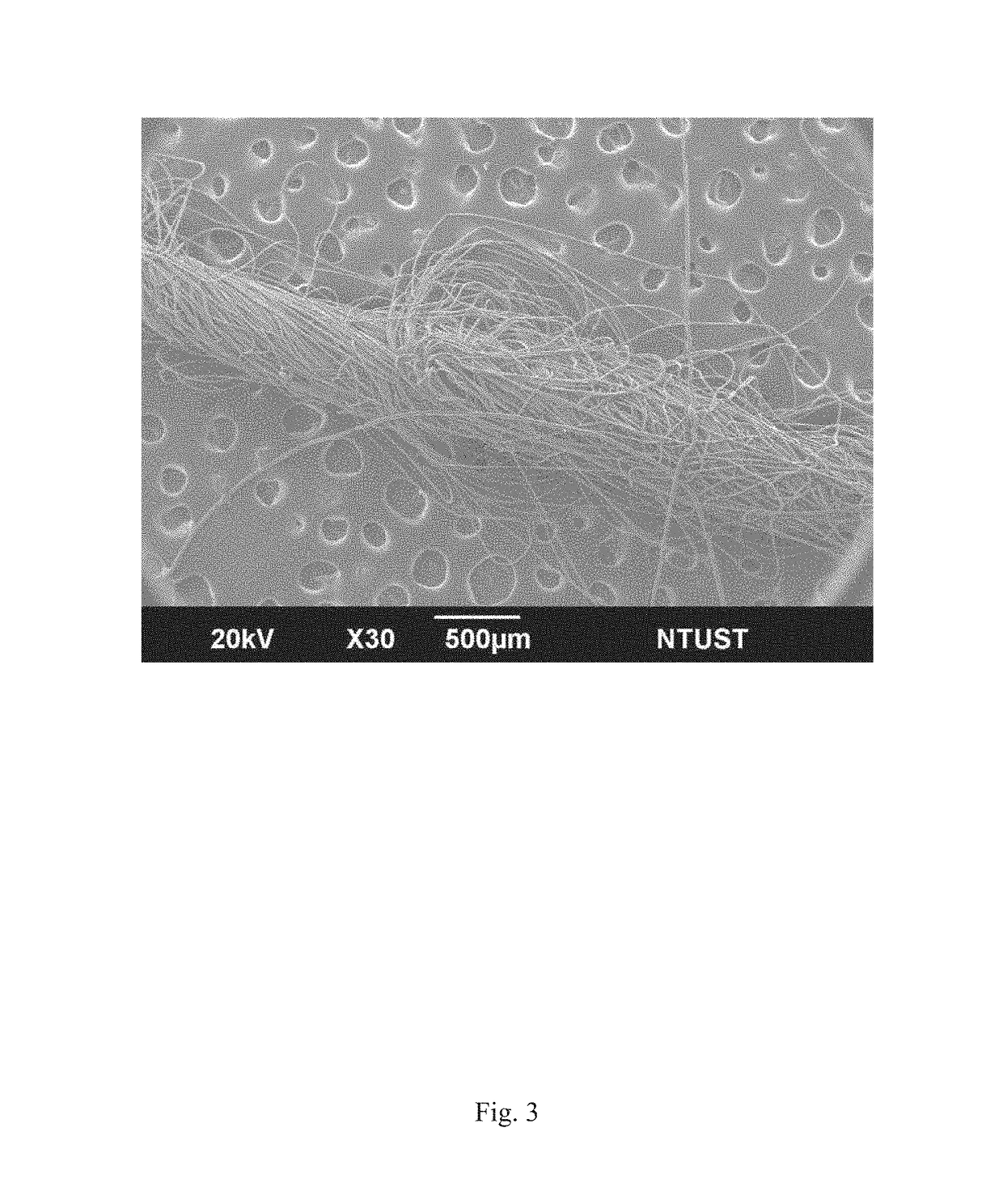 Method of manufacturing a bundle of electrospun yarn and manufacturing equipment for the same