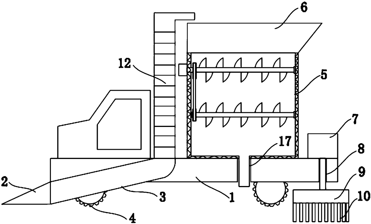 Highway snow removing device