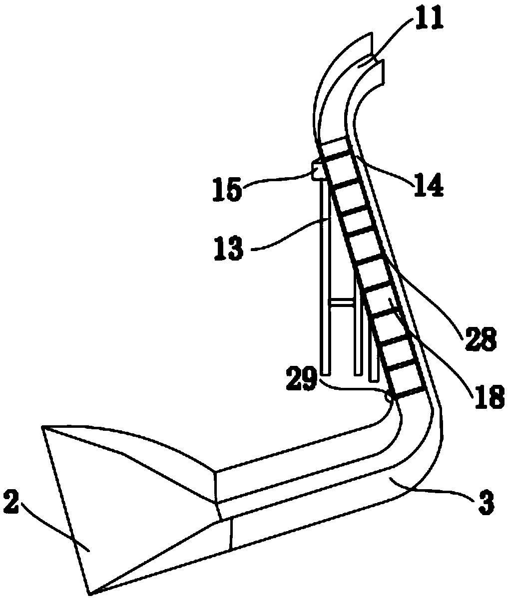 Highway snow removing device