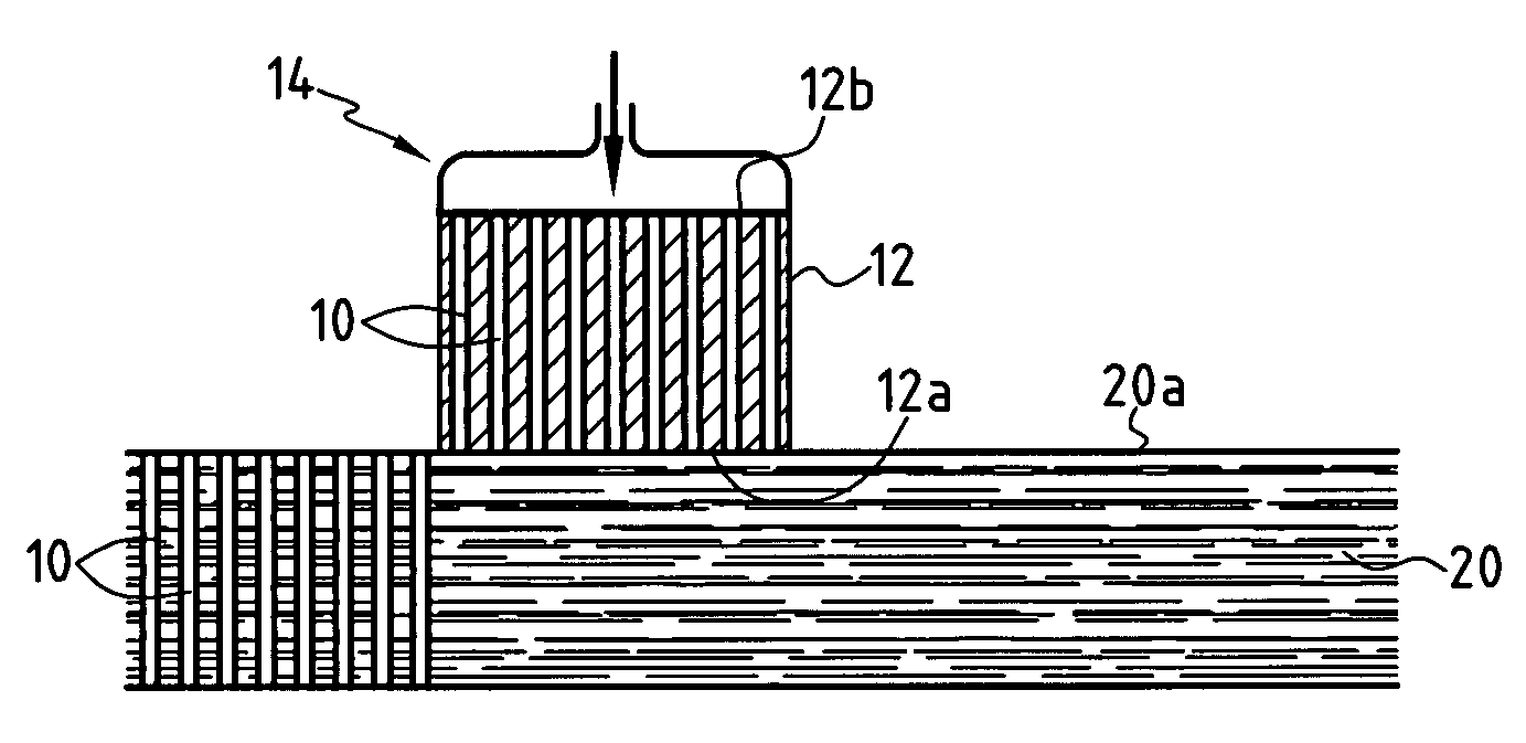 Making composite material parts from blanks made by reinforcing a fiber structure and/or bonding fiber structures together