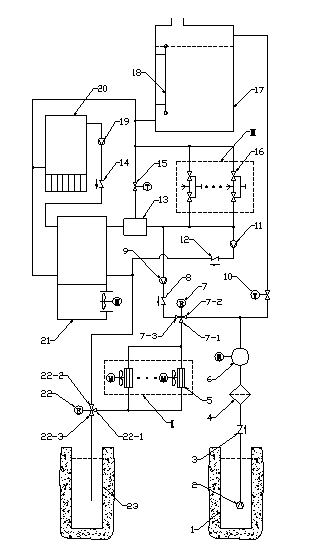 Multi-source household type tap water and central air-conditioning hot water quadruple combined system